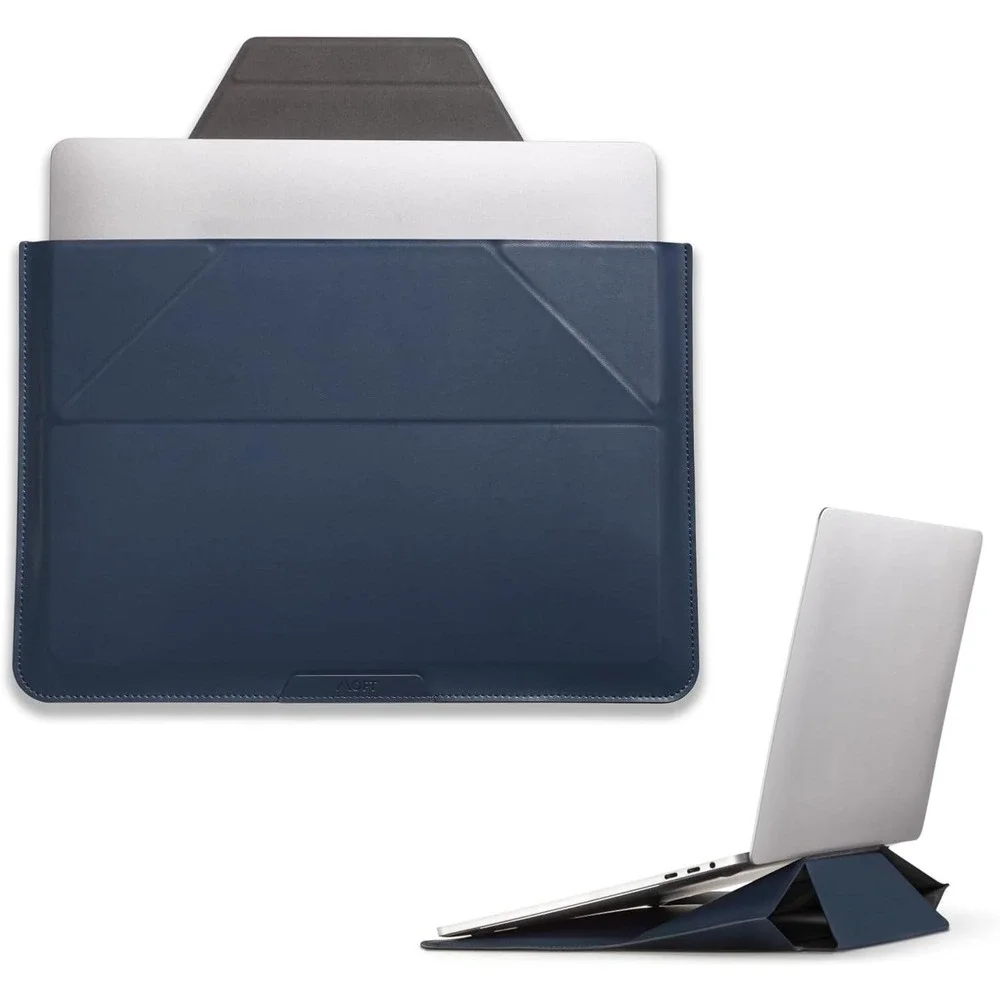 MOFT 2-in-1 Laptop Sleeve Stand Bag 14in MacBook Air Pro Dell HP Lenovo DeepBlue